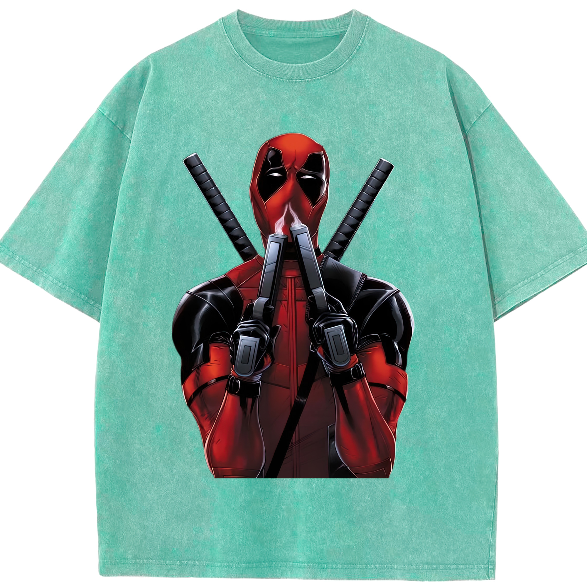 （画像用） Deadpool デッドプール 綿100% ヴィンテージ風 半袖Tシャツ（フロントプリント）